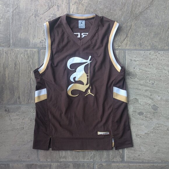 Jordan Other - Vintage Air Jordan Jersey Mens Brown Michael Jordan 23 Stitched Jumpman
